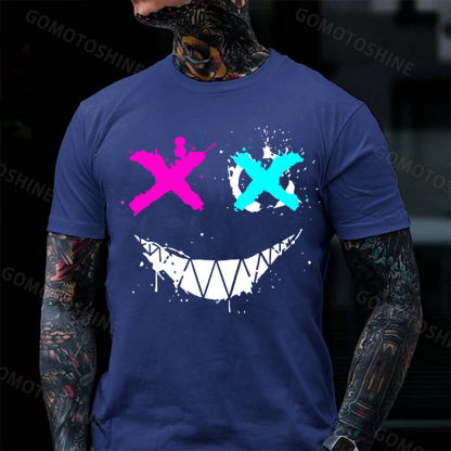 Evil Emoji Graphic Black Print T-Shirt
