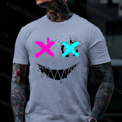 Evil Emoji Graphic Black Print T-Shirt