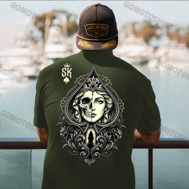 Poker Spade King Ace of Spades Print Men's T-shirt