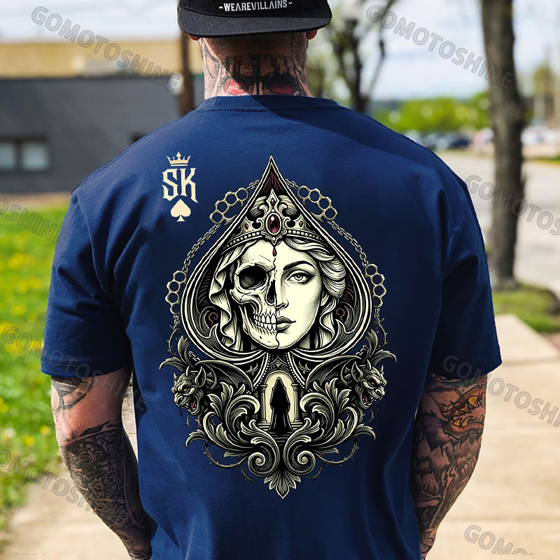 Poker Spade King Ace of Spades Print Men's T-shirt