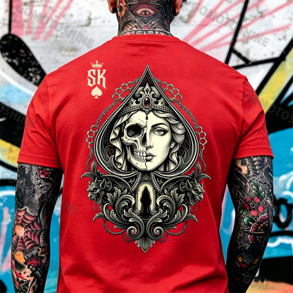 Poker Spade King Ace of Spades Print Men's T-shirt