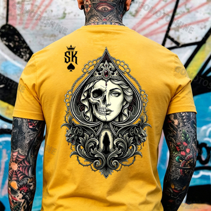 Poker Spade King Ace of Spades Print Men's T-shirt