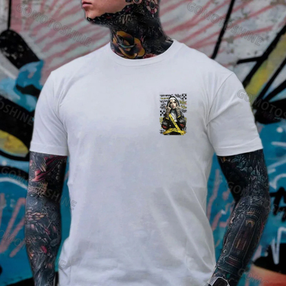 OW Defiant Nun Cross Arrows Print Men's T-shirt
