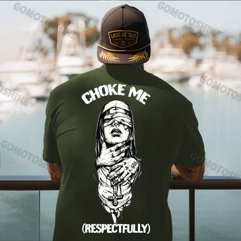Choke Me Nun RESPECTFULLY Print Men's T-shirt