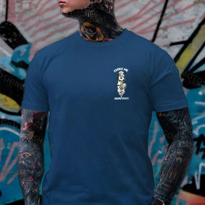 Choke Me Nun RESPECTFULLY Print Men's T-shirt