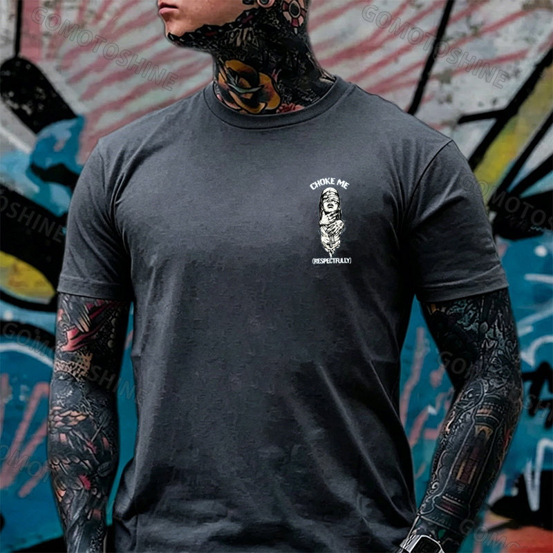 Choke Me Nun RESPECTFULLY Print Men's T-shirt
