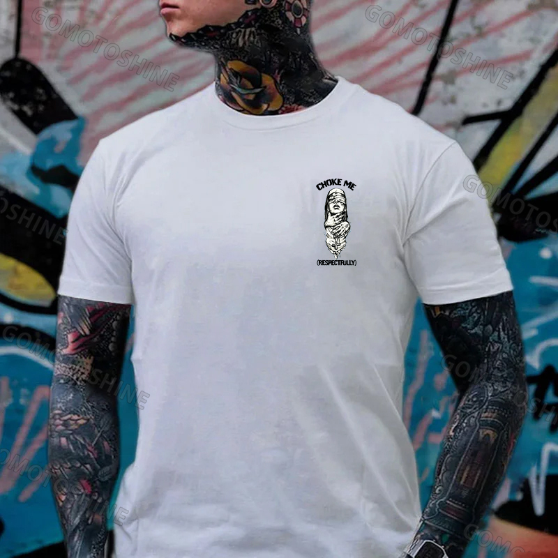 Choke Me Nun RESPECTFULLY Print Men's T-shirt