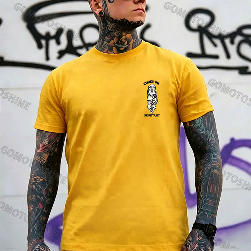 Choke Me Nun RESPECTFULLY Print Men's T-shirt