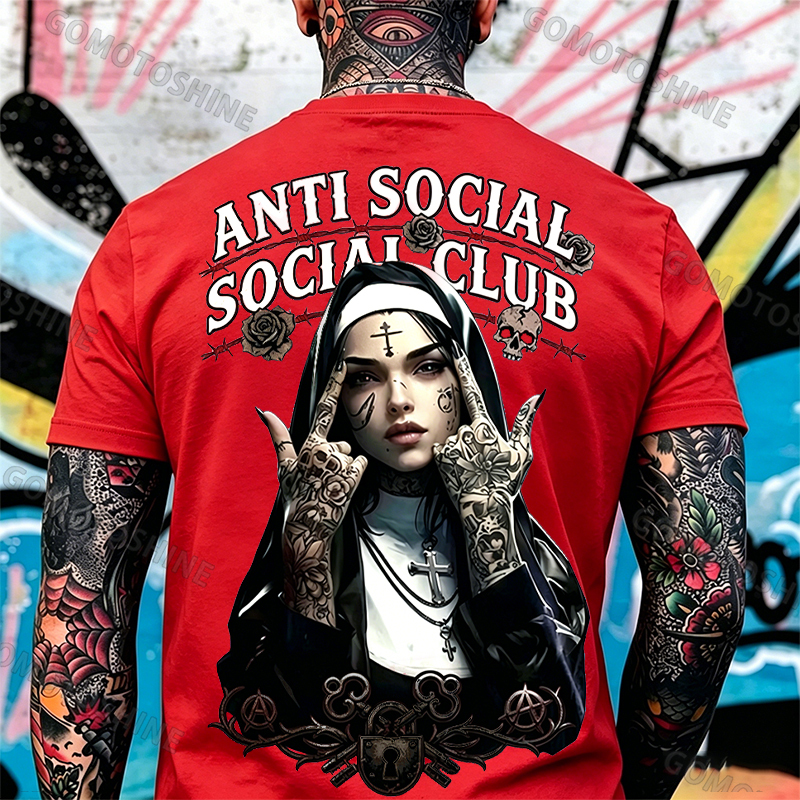 ANTI SOCIAL SOCIAL CLUB ASSC Defiant Nun Print Men's T-shirt