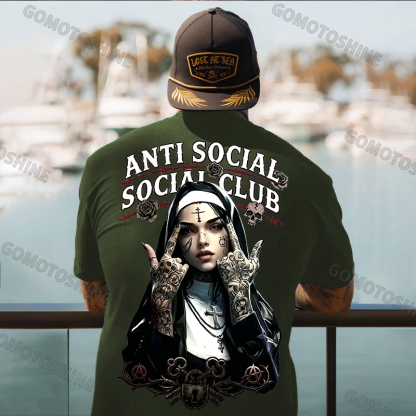 ANTI SOCIAL SOCIAL CLUB ASSC Defiant Nun Print Men's T-shirt