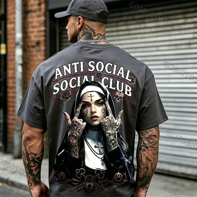 ANTI SOCIAL SOCIAL CLUB ASSC Defiant Nun Print Men's T-shirt