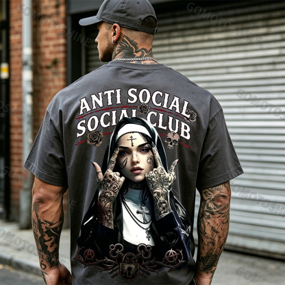 ANTI SOCIAL SOCIAL CLUB ASSC Defiant Nun Print Men's T-shirt