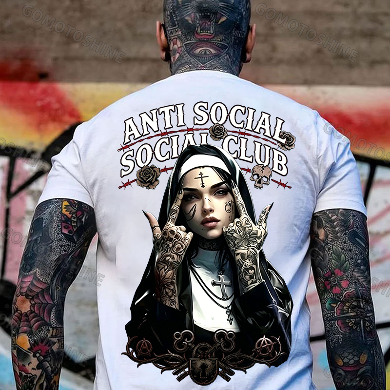 ANTI SOCIAL SOCIAL CLUB ASSC Defiant Nun Print Men's T-shirt