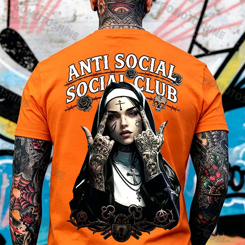 ANTI SOCIAL SOCIAL CLUB ASSC Defiant Nun Print Men's T-shirt