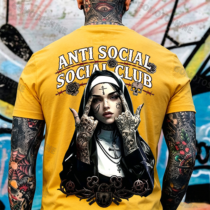 ANTI SOCIAL SOCIAL CLUB ASSC Defiant Nun Print Men's T-shirt