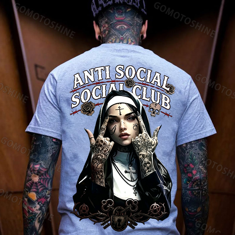 ANTI SOCIAL SOCIAL CLUB ASSC Defiant Nun Print Men's T-shirt