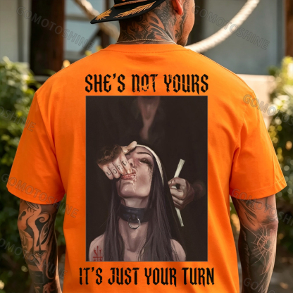 SHE'S NOT YOURS IT'S JUST YOUR TURN Dark Nun Print Men's T-shirt Image - 4