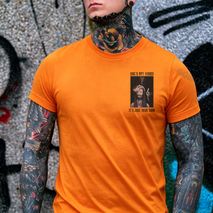 SHE'S NOT YOURS IT'S JUST YOUR TURN Dark Nun Print Men's T-shirt Image - 5