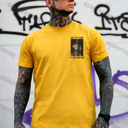 SHE'S NOT YOURS IT'S JUST YOUR TURN Dark Nun Print Men's T-shirt Image - 6