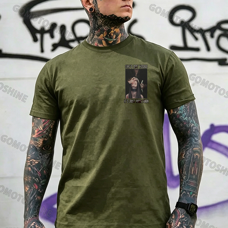 SHE'S NOT YOURS IT'S JUST YOUR TURN Dark Nun Print Men's T-shirt Image - 8