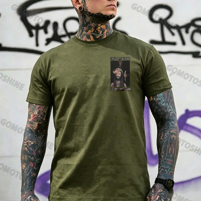 SHE'S NOT YOURS IT'S JUST YOUR TURN Dark Nun Print Men's T-shirt Image - 8