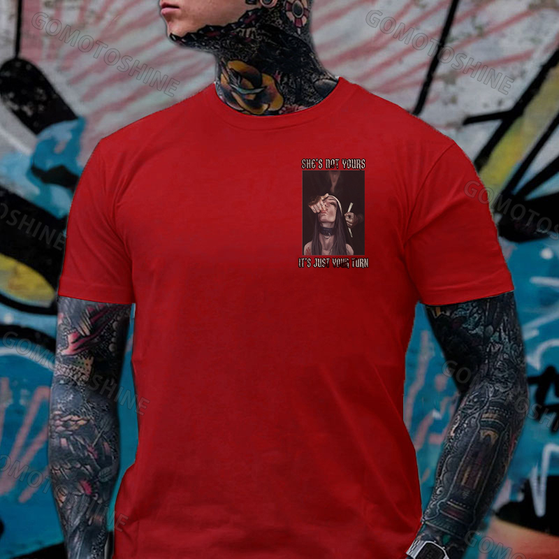 SHE'S NOT YOURS IT'S JUST YOUR TURN Dark Nun Print Men's T-shirt Image - 13