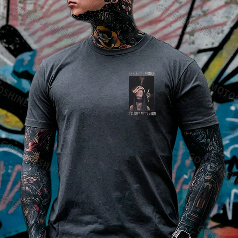 SHE'S NOT YOURS IT'S JUST YOUR TURN Dark Nun Print Men's T-shirt Image - 16
