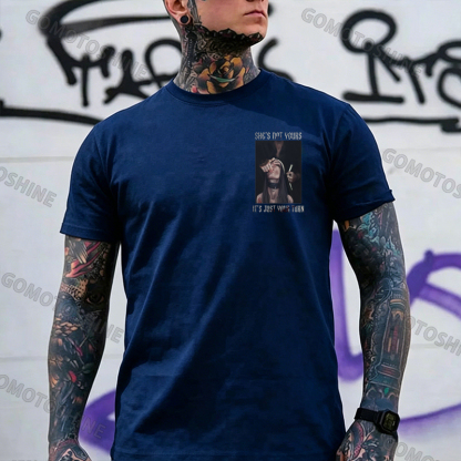 SHE'S NOT YOURS IT'S JUST YOUR TURN Dark Nun Print Men's T-shirt Image - 17