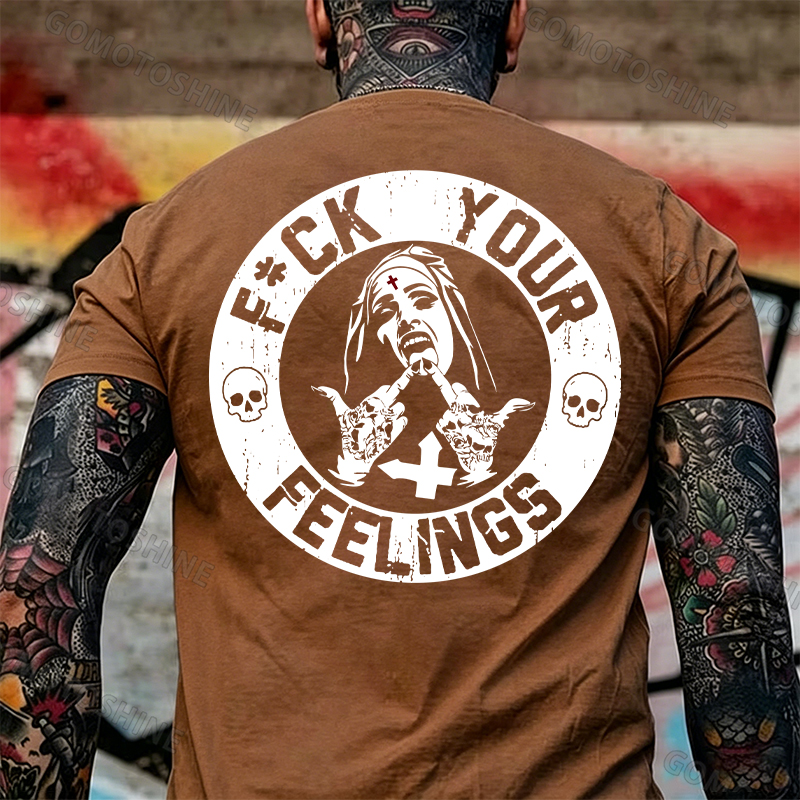 F*ck Your Feelings Black Print T-Shirt Image - 30