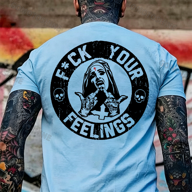 F*ck Your Feelings Black Print T-Shirt Image - 31