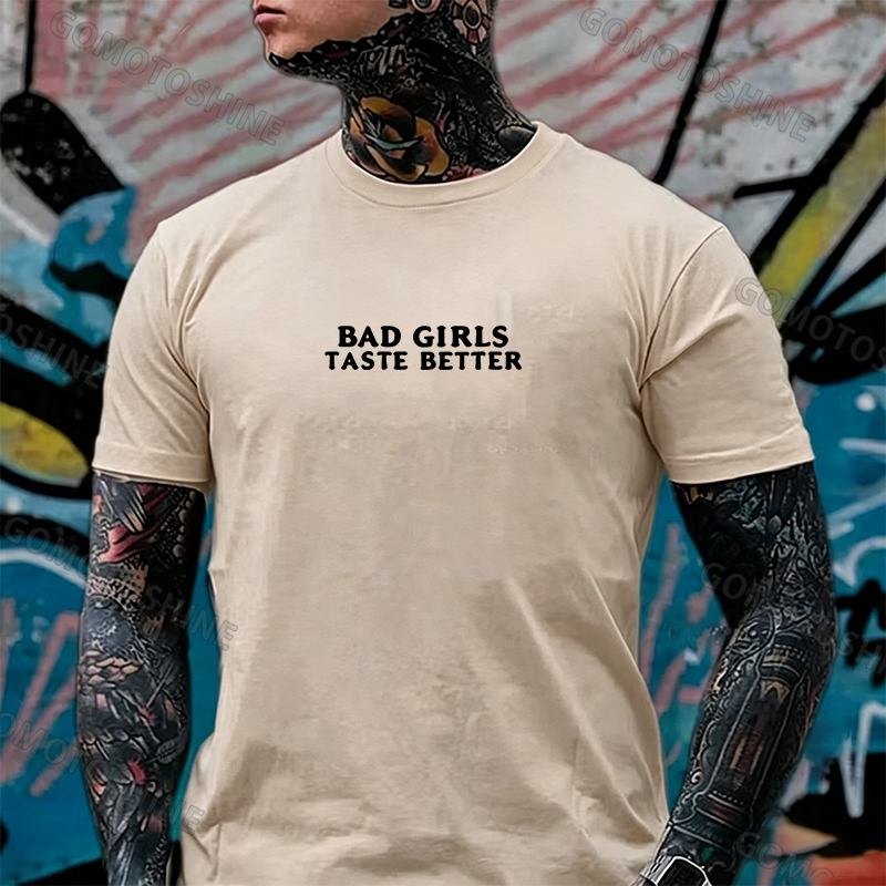 BAD GIRLS TASTE BETTER Sucking Finger Nun Print Men's T-Shirt Image - 20
