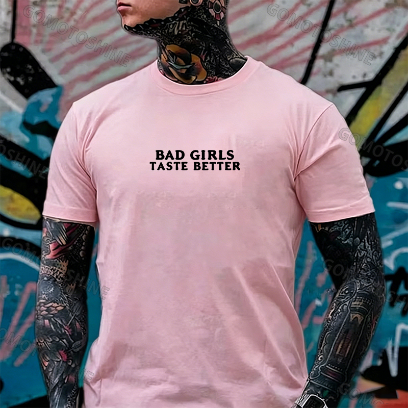 BAD GIRLS TASTE BETTER Sucking Finger Nun Print Men's T-Shirt Image - 19