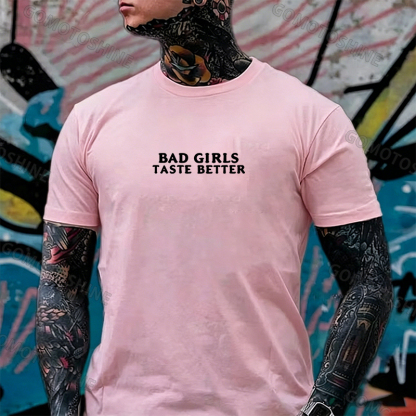 BAD GIRLS TASTE BETTER Sucking Finger Nun Print Men's T-Shirt Image - 19