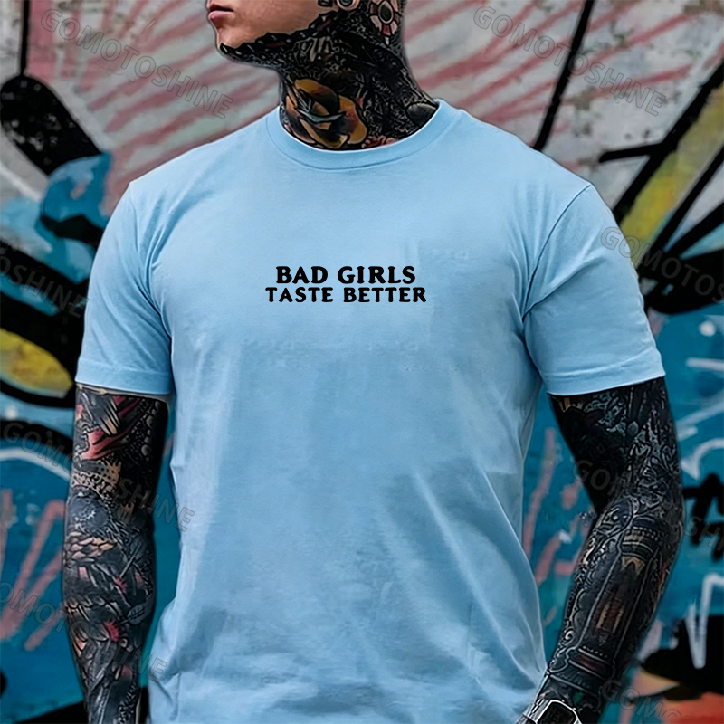 BAD GIRLS TASTE BETTER Sucking Finger Nun Print Men's T-Shirt Image - 24