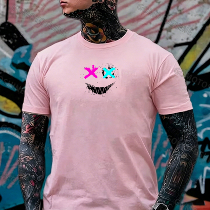Evil Emoji Graphic Black Print T-Shirt Image - 25