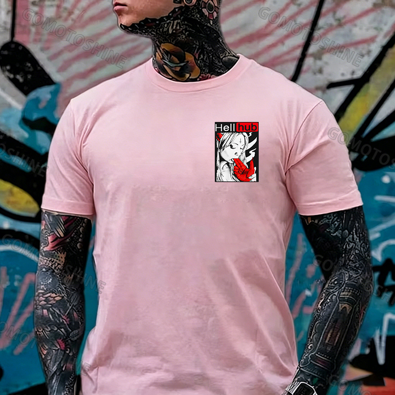 Hellhub Suck Devil's Finger Print Men's T-Shirt Image - 15