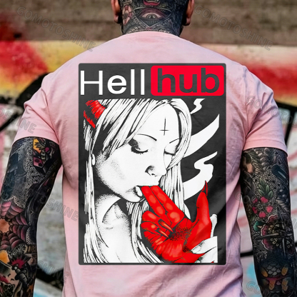 Hellhub Suck Devil's Finger Print Men's T-Shirt Image - 16