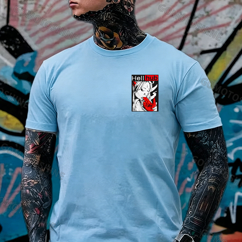 Hellhub Suck Devil's Finger Print Men's T-Shirt Image - 20