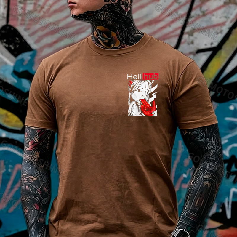 Hellhub Suck Devil's Finger Print Men's T-Shirt Image - 22