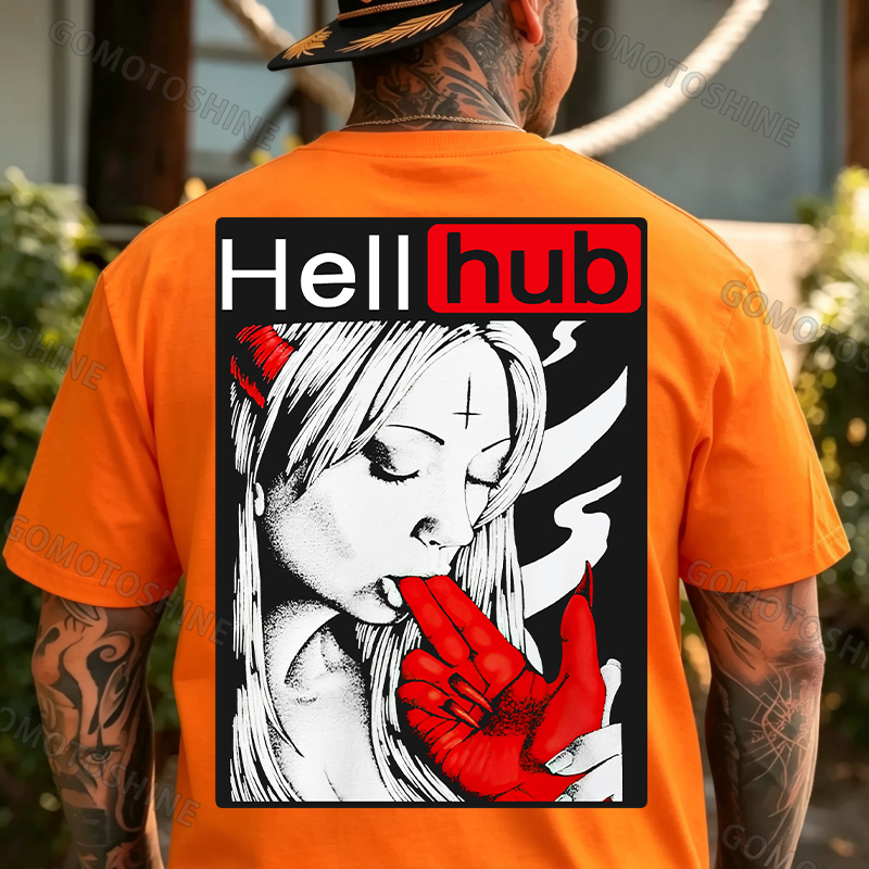 Hellhub Suck Devil's Finger Print Men's T-Shirt Image - 23