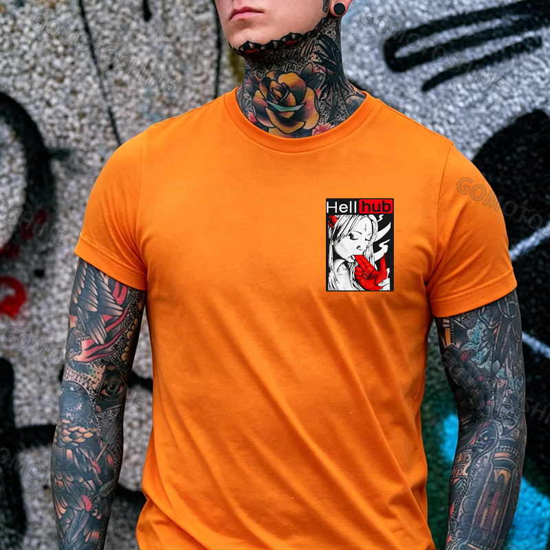 Hellhub Suck Devil's Finger Print Men's T-Shirt Image - 24