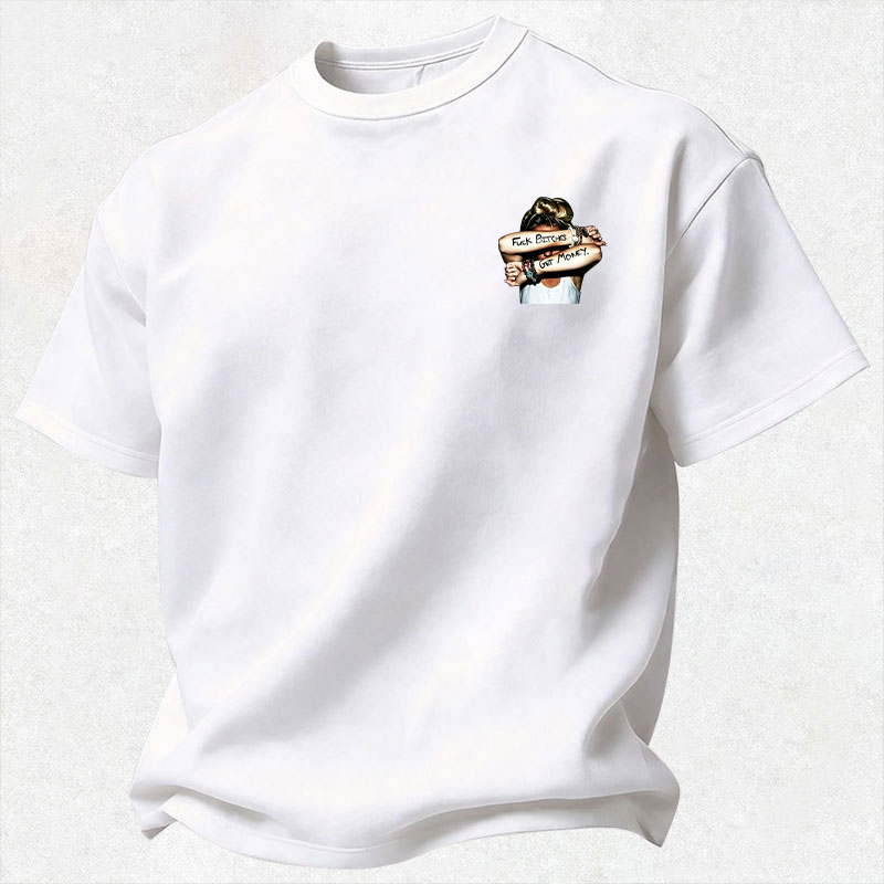 FUCK BITCHES, GET MONEY Hip-Hop Culture Print Men's T-Shirt Image - 8