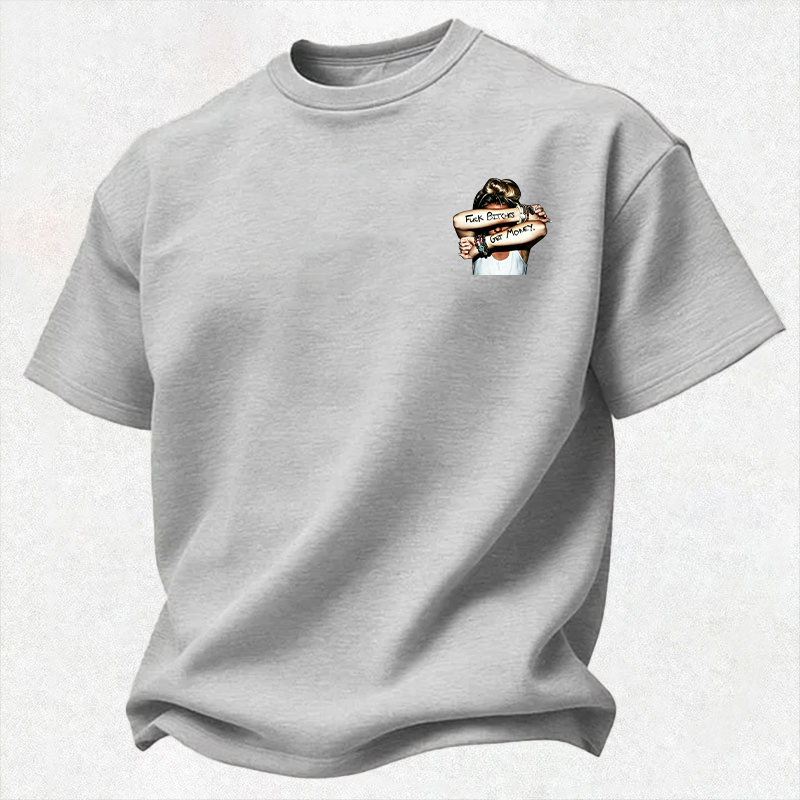 FUCK BITCHES, GET MONEY Hip-Hop Culture Print Men's T-Shirt Image - 13