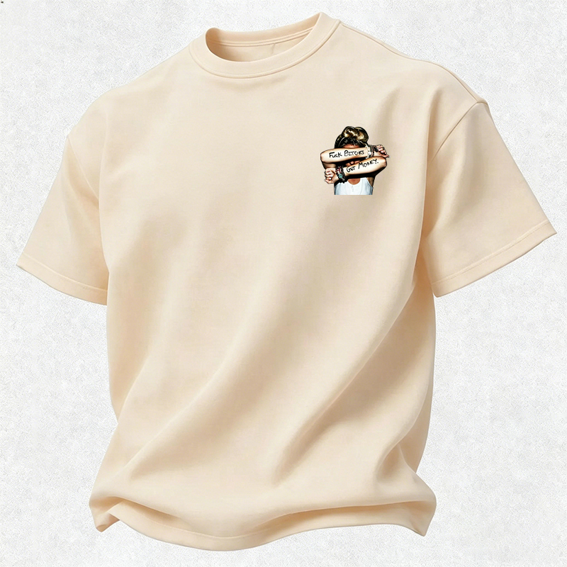FUCK BITCHES, GET MONEY Hip-Hop Culture Print Men's T-Shirt Image - 15