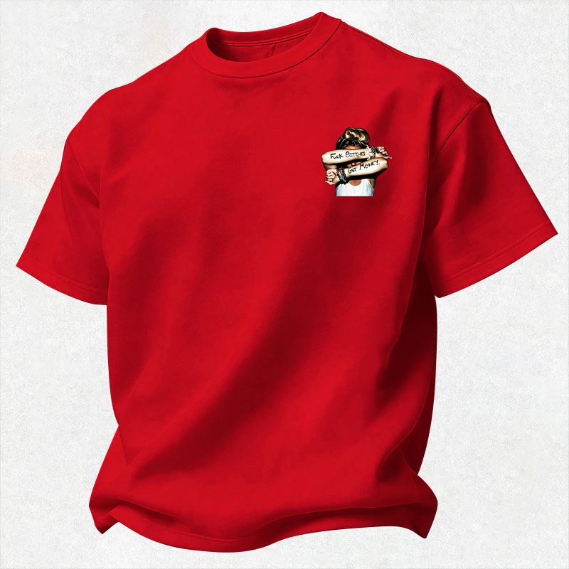 FUCK BITCHES, GET MONEY Hip-Hop Culture Print Men's T-Shirt Image - 16