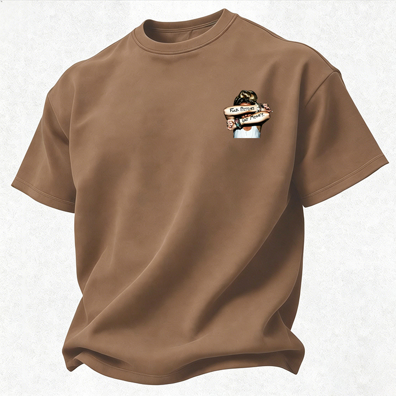 FUCK BITCHES, GET MONEY Hip-Hop Culture Print Men's T-Shirt Image - 24