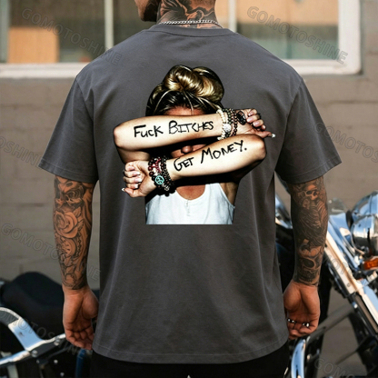 FUCK BITCHES, GET MONEY Hip-Hop Culture Print Men's T-Shirt Image - 29