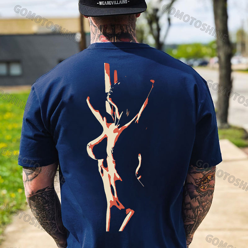 Silhouette of a Female Body Print Men's T-Shirt Image - 2