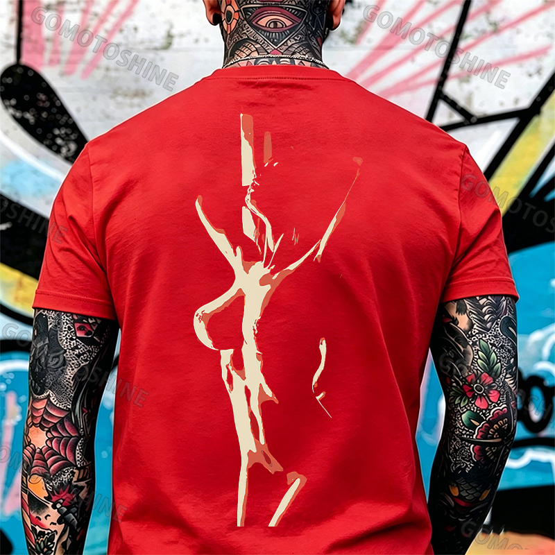 Silhouette of a Female Body Print Men's T-Shirt Image - 4