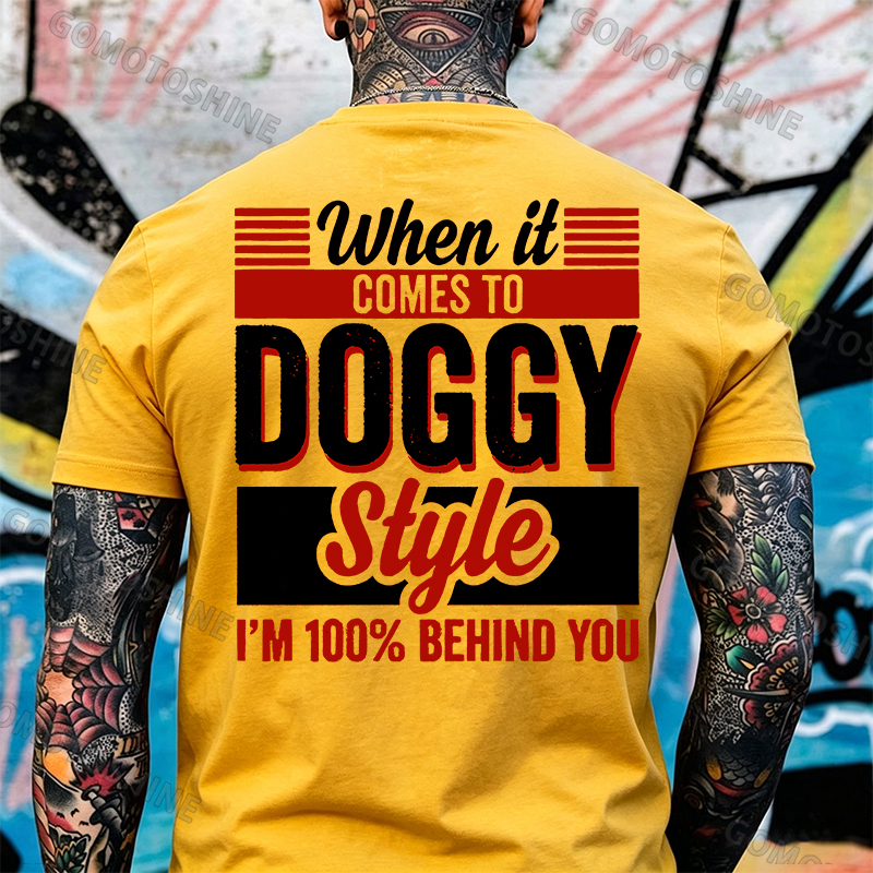 WHEN IT COMES TO DOGGY STYLE Modern Style Print T-shirt Image - 28